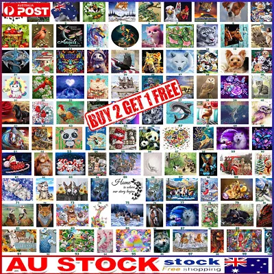 $11.10 • Buy Animal 5D Diamond DIY Painting Embroidery Cross Craft Stitch Art Home Decor AU