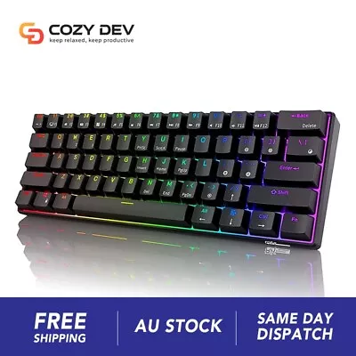Royal Kludge RK61 TriMode RGB Hot Swappable Mechanical Gaming Keyboard • $84.99
