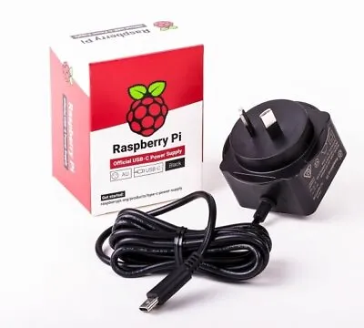 Official Raspberry Pi USB-C Power Supply Suit Pi 4 Or 400 • $16.50