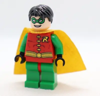 Robin - Short Hair 7885 Cape RARE Batman I Vintage Super Hero LEGO® Minifigure • $43.16