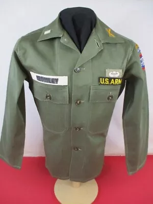 Vietnam US Army Sateen OG-107 Ptrn 58 Shirt - 82nd Airborne - Sz 15 X 31 - XLNT • $65.99