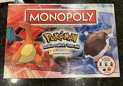 Pokemon Monopoly Kanto Edition Hasbro Board Game 2014 Pre Owned *Read* • $20