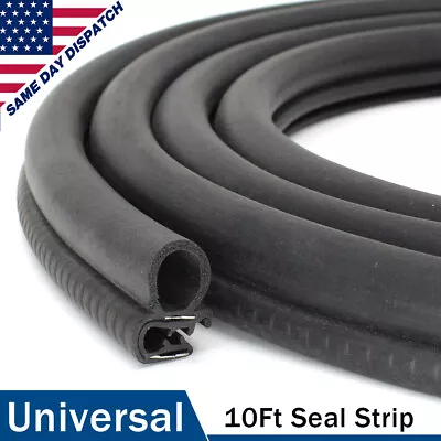 $22.79 • Buy Auto Lock  Seal Weather Strip Door Window Lock Trunk Hood Edge Trim 10ft Rubber
