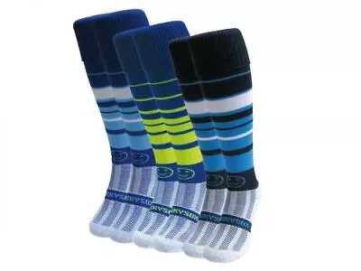 WackySox Making Waves 3 Pair Saver Pack Knee Length Sport Socks • £26.85