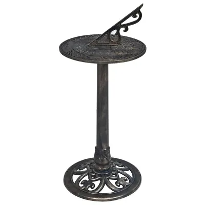 £28.68 • Buy Sundial Stand For Outdoor Garden Patio Ornament Plastic Bronze 35.5x82cm