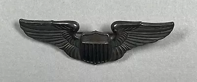 WW II Sterling Silver US Army Air Corps Pin Back Pilot Wing 3” • $9.99