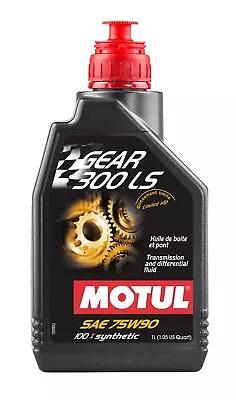 Motul Gear 300 LS 1 Liter 75W90 100% Synthetic Trans & Differential Fluid 105778 • $27.50