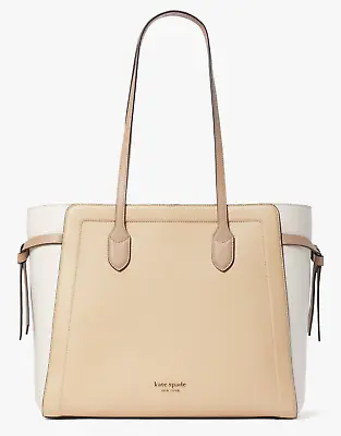 New Kate Spade Knott Colorblock Pebble Leather Large Tote Warm Stone / Dust Bag • $288.57