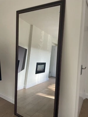 £50 • Buy 6ft Mirror With Dark Brown Wood Frame