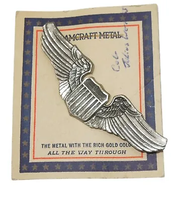 Original WWII US Army Air Force STERLING Amcraft Pilot Wings 3  On Card • $149.99