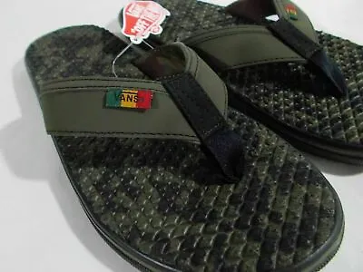 NWT Vans LA COSTA LITE FLIP FLOPS Sandal RASTA GRAPE LEAF BLK Mens 7-13 Shoes US • $25.90