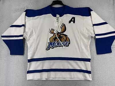 Manitoba Moose Hockey Jersey Adult Extra Large Blue White AHL CCM #2 Wright • $71.49