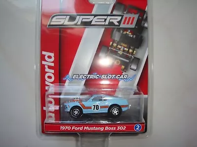 Auto World *** 1970 FORD MUSTANG BOSS 302 - GULF OIL *** Slot Car • $30