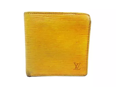 LOUIS VUITTON Epi Bifold  Wallet Marco M63549 Yellow Vintage • $49.99