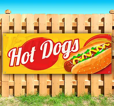 HOT DOGS Advertising Vinyl Banner Flag Sign Many Sizes Available USA • $23.39