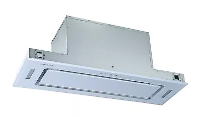 White Glass Canopy Hood 90cm Integrated Cookology BUGL900WH/A+ Extractor Fan • £219.99