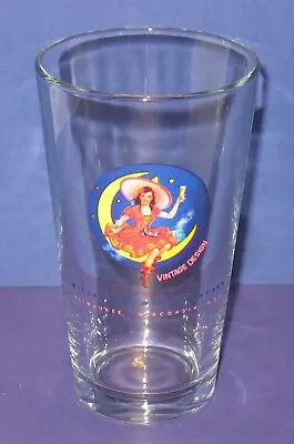 Miller Brewing Girl In On The Moon Pint Glass Vintage Design • $8.99