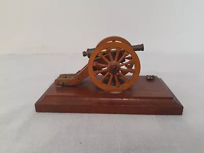 Vintage Field Artillery Cannon Wood & Metal Military War Gun Model Figurine • £19.95