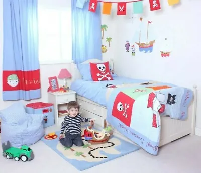 Children's Bedroom Baby Face Pirate Bedding/ Curtains  High Quality 100% Cotton  • £29.99