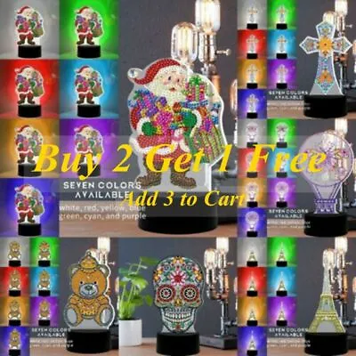 $12.99 • Buy Table Lamp LED Diamond Painting Night Light Decor Gifts New Sale Multiple Styles