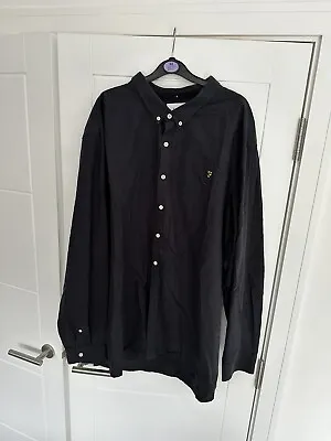 Men’s Farah Navy Blue Long Sleeve Slim Fit Cotton Shirt Size 5XL (V) • £9.99