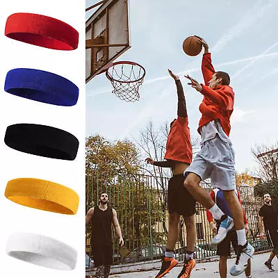 Wide Headbands Set Of 1 Yoga Sports Soccer Basketball Softball Antiperspirant • $7.64