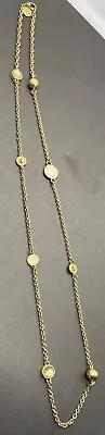 MARC JACOBS LOGO Disc Necklaces Goldtone Vintage • $49.99