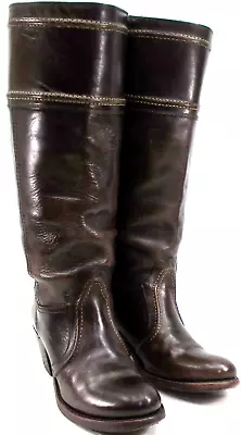 Fry Women Calf Boots Leather Size 6.5 Brown Style 77231 Made In Mexico • $41.97