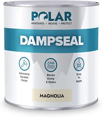 Polar Damp Seal Magnolia Anti Damp Paint 500ml Damp Proof Paint Stain Blocker • £25.07