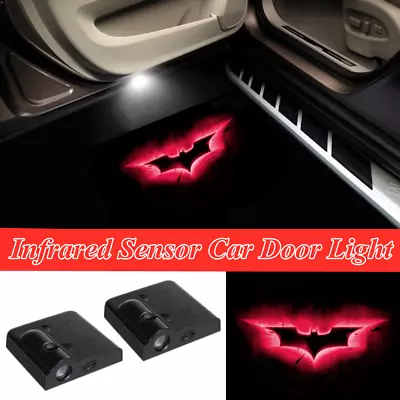 2x LED Red Dark Knight Batman Car Door Laser Welcome Projector Shadow Lights • $18.04