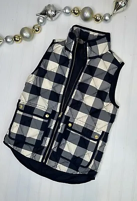 J.crew Plaid Vest Women’s Size Xxs 2XS Zip Up Jacket • $14.98