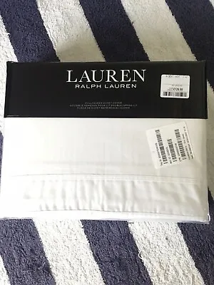 ‘Brand New’ Ralph Lauren Home White Spencer Border Sateen Queen Size Duvet Cover • £64.99