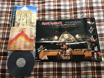 Iron Maiden – Powerslave  - Japan OBI NM Wax!! Vinyl LP Unused POSTER! • $291.91