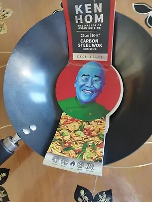 £25 • Buy Ken Hom 27cm Excellence Carbon Steel Non Stick Wok Stir Fry Pan Chinese Asian