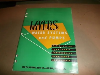 Myers Pumps Water Systems Catalog P51 Hand Power Farm Pumps Accessories • $29.99