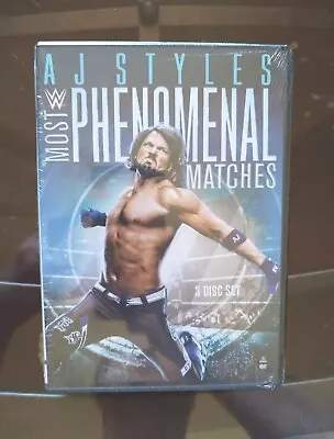 WWE: AJ Styles - The Most Phenomenal Matches (DVD 2018 3-Disc Set) Brand NEW • $29.99