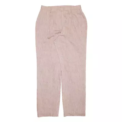 Vintage CHADWICKS Womens Herringbone Pink Relaxed Straight Trousers W32 L33 • £13.99
