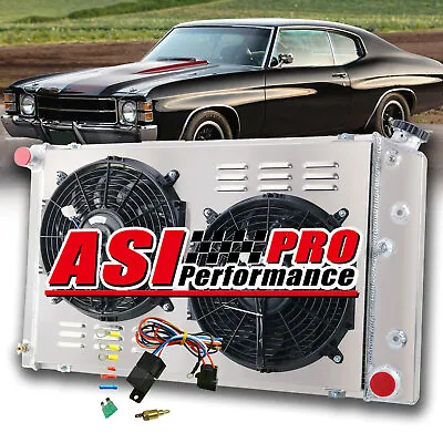 3 Row Aluminum Radiator+Shroud+Fan Fit 1978-87 Chevy Monte Carlo SS 70-81 Camaro • $209