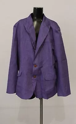 Okaywear Men's Casual Two Button Chest Pocket Plain Blazer JW7 Purple Size 3XL • $25.64