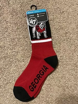 New W/ Tags Georgia Bulldogs UGA ‘47 Brand Moisture Wicking Socks Adult Medium • $8.95