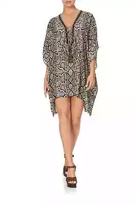 Camilla Short Lace Up Kaftan Kakadu Boo OS BNWT • $289