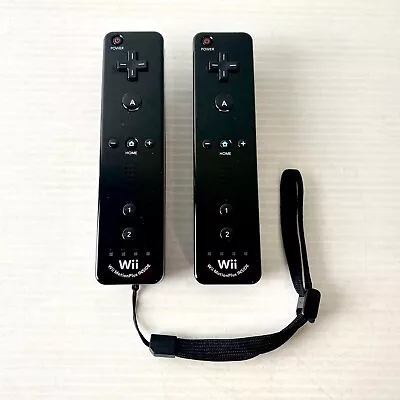 2x Genuine Black Nintendo Wii Motion Plus Controllers - FAULTY - Wont Turn On • $28.88