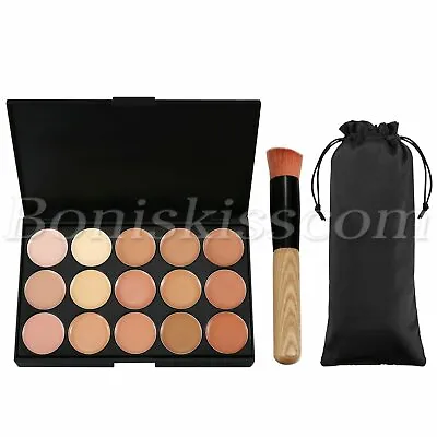 $9.99 • Buy 15 Colors Pro Concealer Palette Foundation Contour Face Cream Makeup With Brush