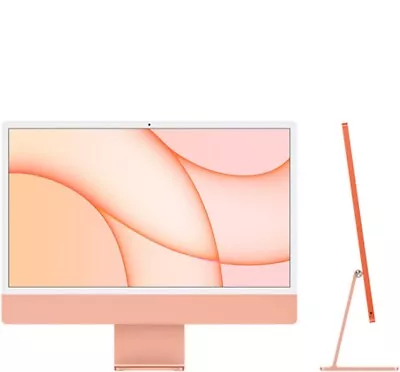 £1234 • Buy Apple IMac 24  256 Go SSD 8 Go RAM Puce M1 CPU 8 Cœurs GPU 8 Cœurs Orange Nouvea