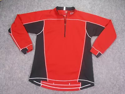 RLX Ralph Lauren Mens Jersey Medium Red Black Polo Sport Cycling Bottle Pockets • $28.99