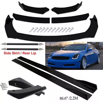 For Infiniti G35Coupe Front Bumper Spoiler Splitter Body Kit+Side Skirt+Rear Lip • $79.99