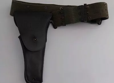 Original U.S. Vietnam Era Pistol Belt And 1911 Holster (1963) • $84.99