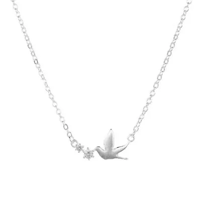 ZARD Delicate Dove Charm Pendant Necklace In 925 Sterling Silver • $24.43