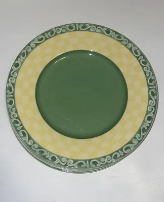 Set 4 Villeroy & Boch Acacia Switch Summerhouse Salad Plates Green Yellow 8 1/2” • $29.95