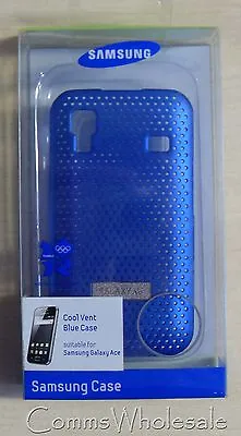 Genuine Samsung Galaxy Ace Blue Vented Case Part.  SAMACECCBL - NEW • £3.99